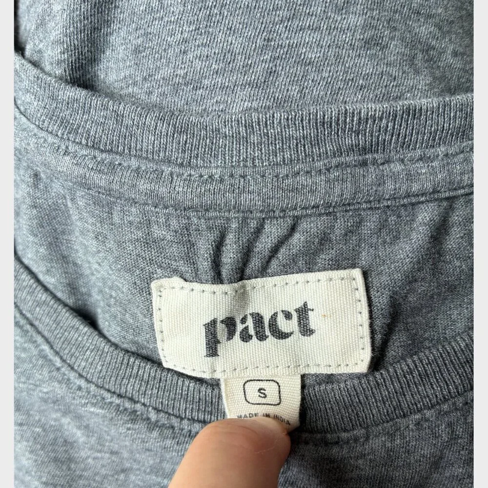 Pact Gray Cotton Tank Top - Size S - Picture 4 of 9